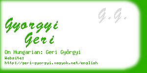 gyorgyi geri business card